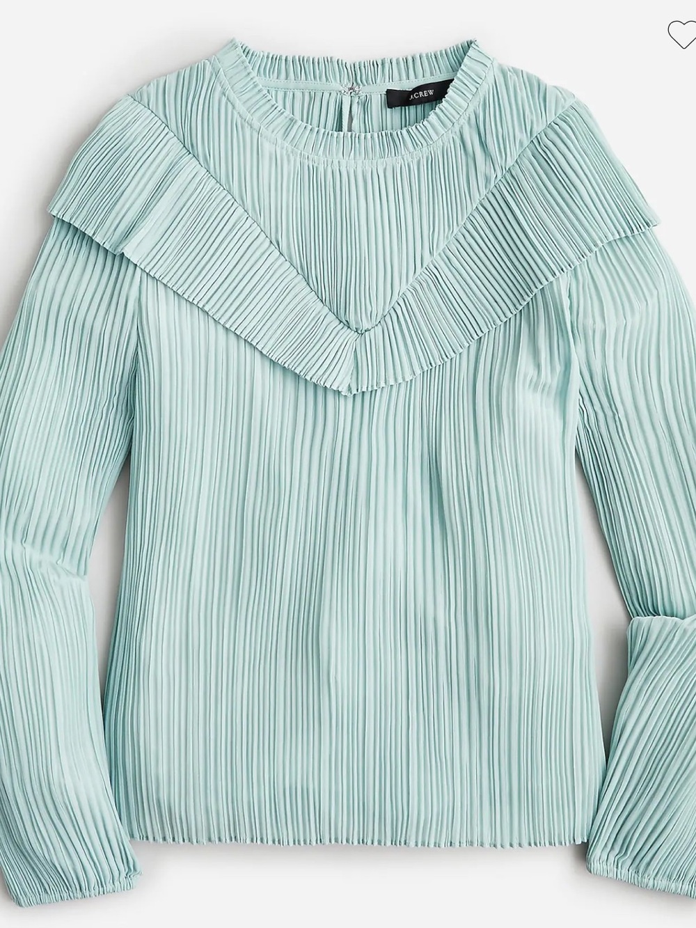 J. Crew Crinkle-chiffon V-detail top